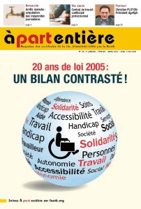 COUVERTURE DU MAGAZINE A PART ENTIERE N°341/ JANVIER-FÉVRIER-MARS 2025