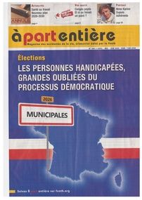 COUVERTURE DE LA REVUE DE LA FNATH A PART ENTIÈRE N°347 DE juillet-aout-septembre 2026