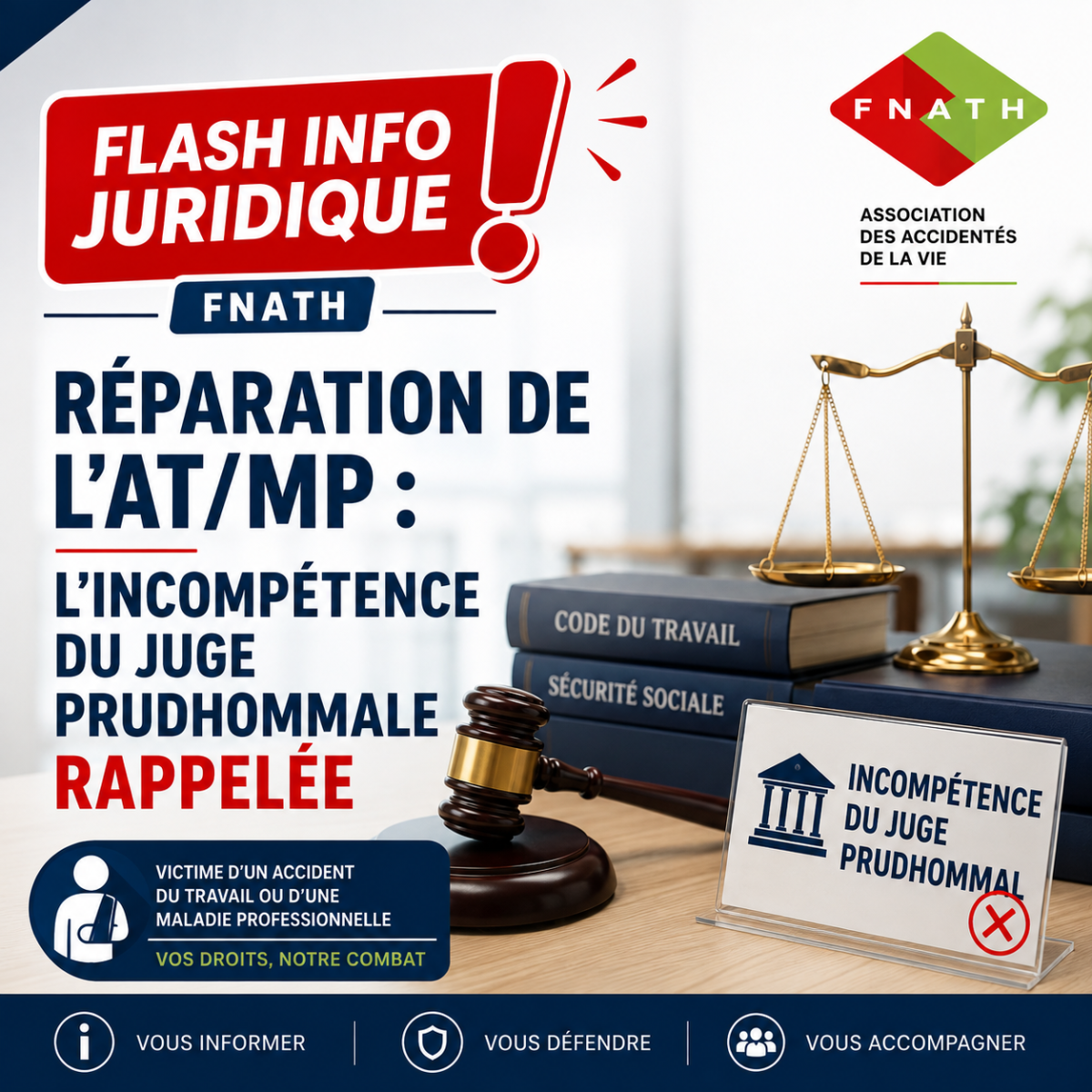 Réparation de l’AT/MP : l’incompétence du juge prudhommale rappelée